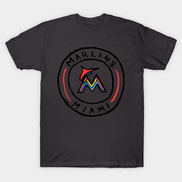 Miami Marliiiins 05 T-Shirt by Very Simple Graph